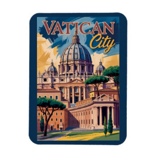 Ímã Ilustração Pintura da Cidade do Vaticano Arte de V
