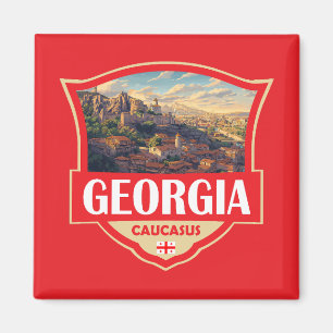 Imã Ilustração Retro Insígnia da Geórgia