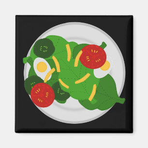 Imã Ilustração vetorial de salada de legumes mista
