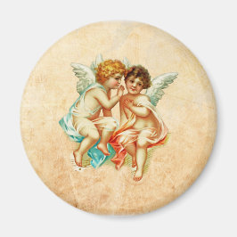 Imã Ilustração Vintage Ephemera Angel Cherubs