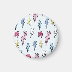 Imã Ilustração Vintage Thunder Seamless