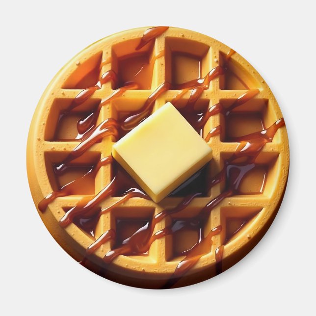 Imã Ilustração Waffle (Frente)