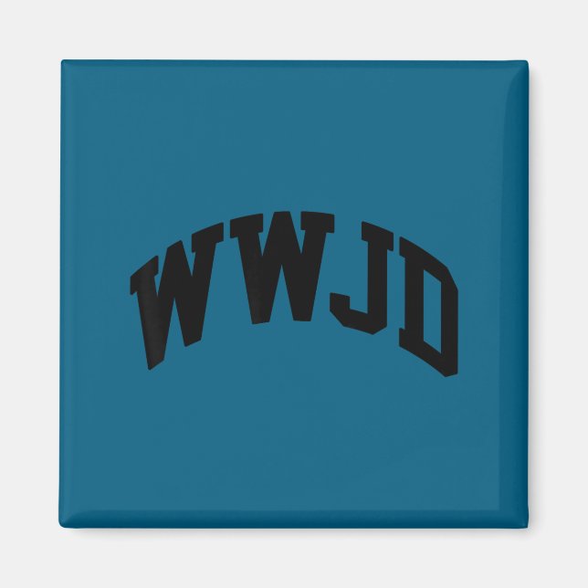Imã Ilustração WWJD O Que Jesus Faria (Frente)