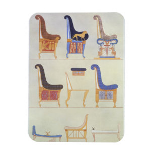 Ímã Ilustrações de vários assentos e armchai pintad