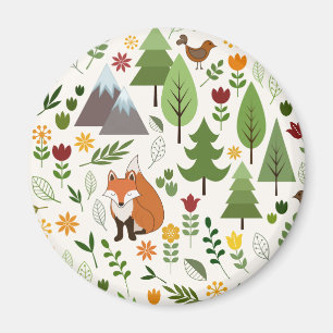 Imã Ilustrações escandinavas do estilo no teste padrão