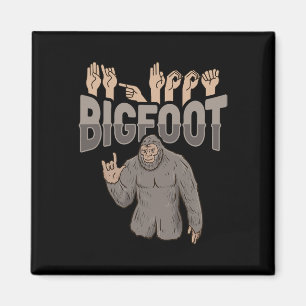 Imã ILY Bigfoot ASL Gesto de Mão Surdo Audição Perda A