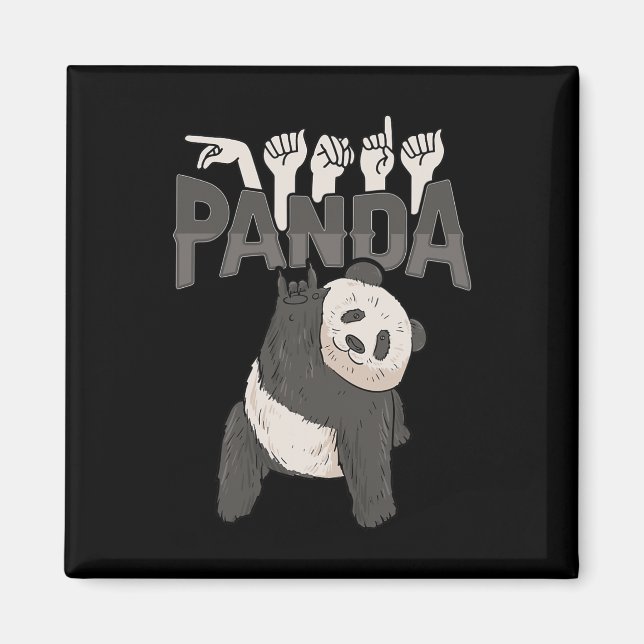 Imã Ily Panda Gestos de Mão em ASL Conscientização sob (Frente)
