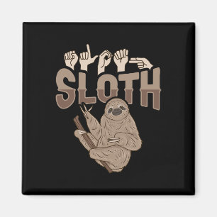 Imã ILY Sloth ASL Gesto de Mão surdo surdo Perda de au