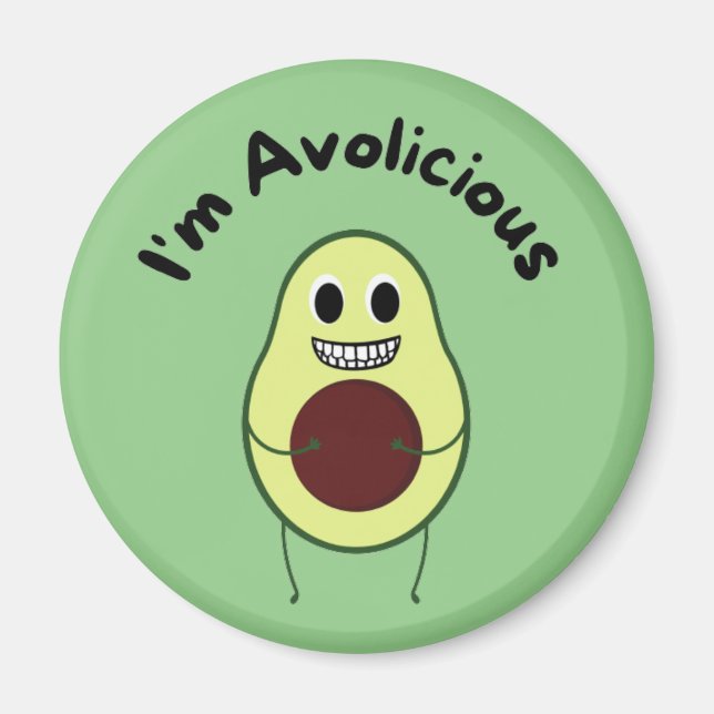 Imã I'm Avolicious - Funny Fruit Pun      (Frente)