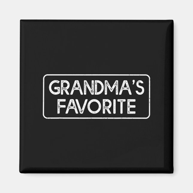 Imã I'm Grandma's Favorite Funny Grandson Granddaughte (Frente)