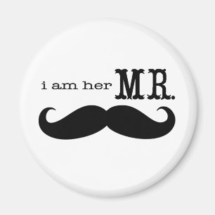 Imã I'm Her Mr. Mustache Grooms Gifts
