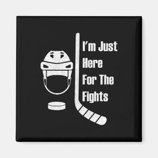 Imã I'm Just Here For The Fights Funny Hockey (3) 