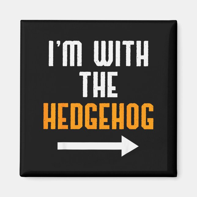 Imã I'm With The Hedgehog Costume Funny Halloween Coup (Frente)