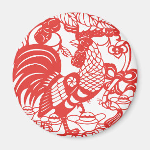 Imã Ímã 2017 do ano do galo de Papercut do chinês