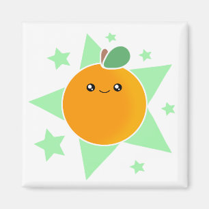 Imã Ímã alaranjado da fruta de Kawaii
