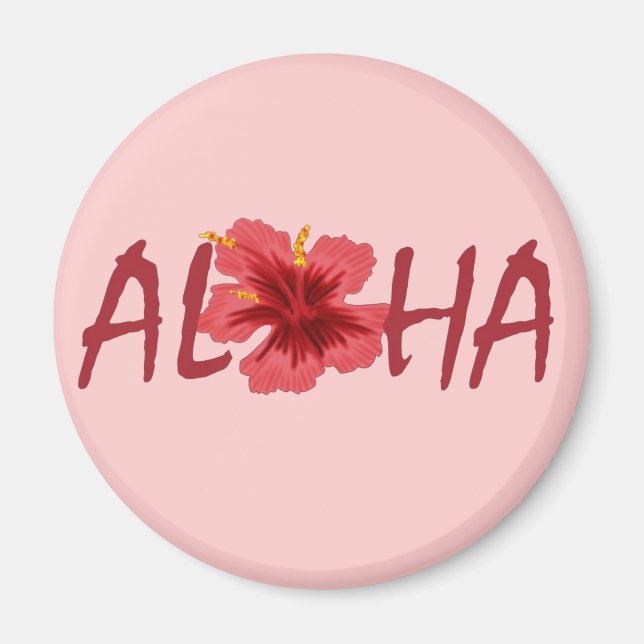 Imã ímã Aloha Hibiscus (Frente)