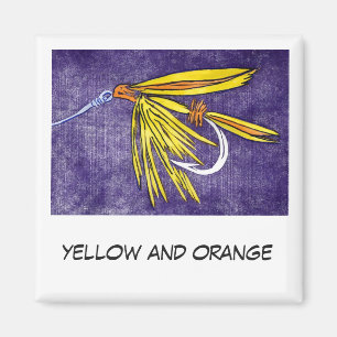 Imã Ímã "amarelo e alaranjado" da arte da pesca com
