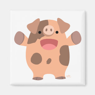 Imã Ímã amigável do porco dos desenhos animados