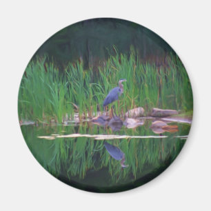 Imã Ímã animal da pintura das reflexões azuis da