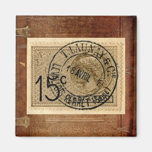 Imã Ímã antigo do impressão do selo postal do vinta