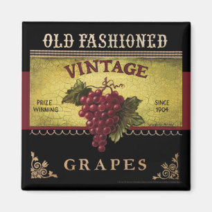 Imã Ímã antiquado do vintage das uvas
