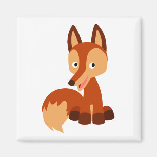 Imã Ímã astuto bonito do Fox dos desenhos animados