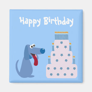 Imã Ímã azul bonito do cão dos desenhos animados & 
