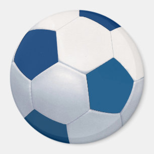 Imã Ímã azul & branco da bola de futebol