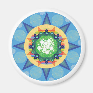 Imã Ímã azul da mandala
