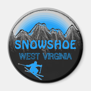 Imã Ímã azul do esqui de West Virginia do sapato de