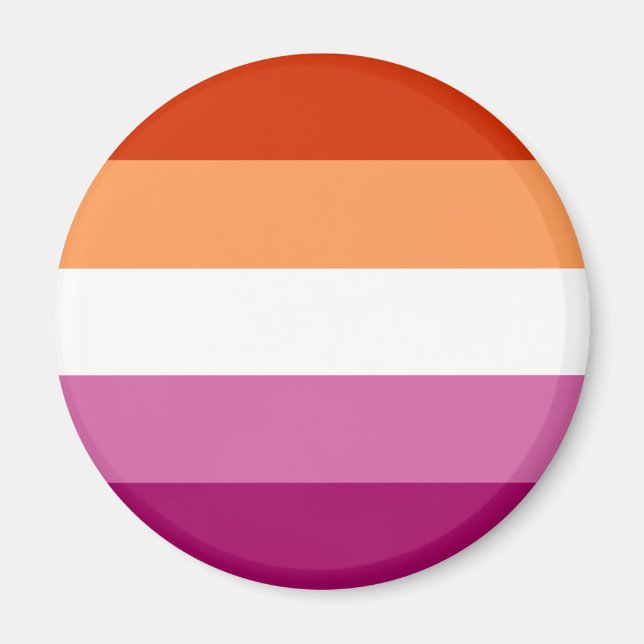 Imã Ímã Bandeira Lésbica LGBT (Frente)