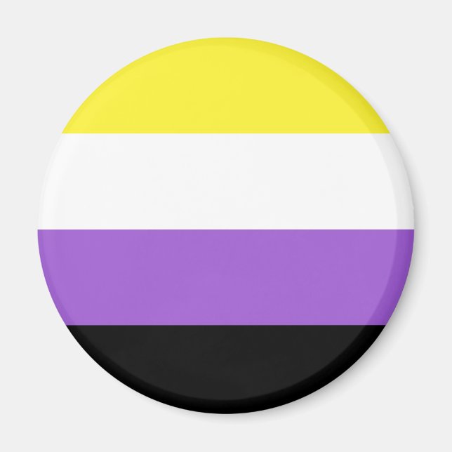 Imã Ímã Bandeira LGBT Não-binário (Frente)