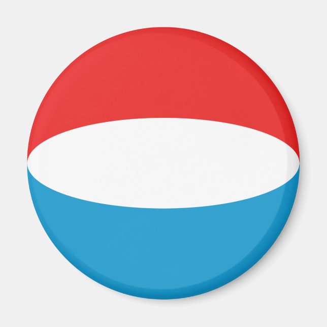 Imã Ímã Bandeira Olho de Peixe do Luxemburgo (Frente)