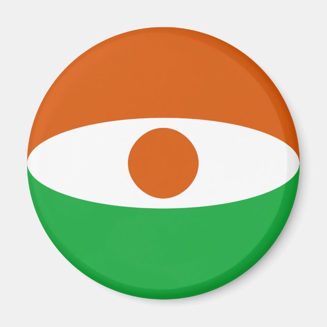 Imã Ímã Bandeira Olho de Peixe do Níger (Frente)