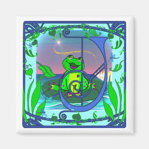 Imã Ímã bonito da inicial J do sapo