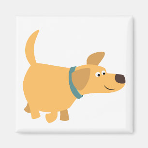 Imã Ímã bonito de Labrador do amarelo dos desenhos