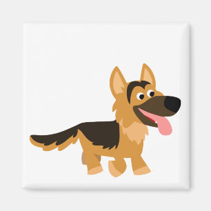 Imã Ímã bonito do cão de german shepherd dos desenh