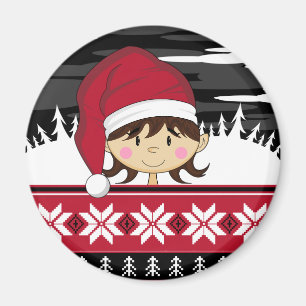 Imã Ímã bonito do duende do Natal