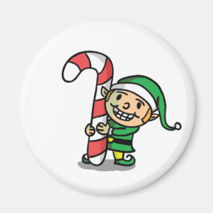 Imã Ímã bonito do duende do Natal dos desenhos