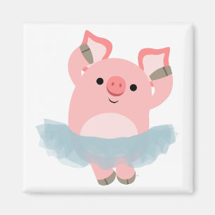 Imã Ímã bonito do porco da bailarina dos desenhos