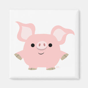 Imã Ímã bonito do porco dos desenhos animados de