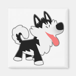 Imã Ímã bonito do rouco Siberian dos desenhos animad