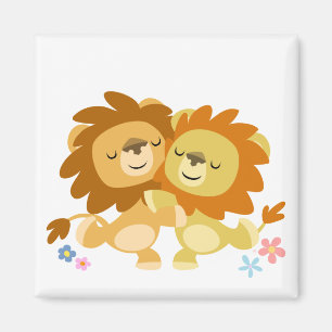 Imã Ímã bonito do tango de dois leões dos desenhos
