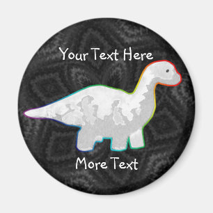 Imã Ímã branco de Rainbowed Dino