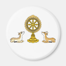 Imã ímã Buddha Dharma Wheel & Deers