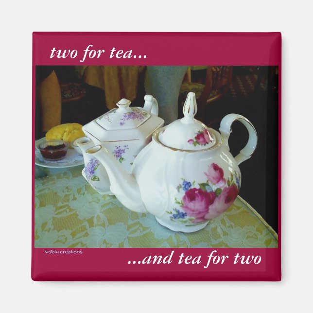 Imã ímã - bules de chá em inglês (Frente)