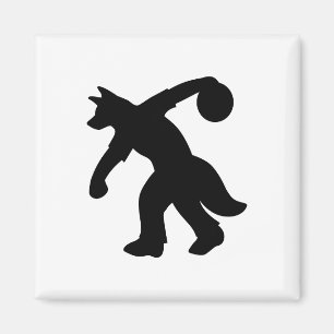 Imã Ímã canino antropomórfico preto 0001 da boliche