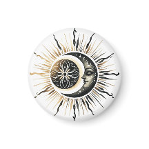 Ímã Celestial Sol e Lua | Ímã de Geladeira Celesti