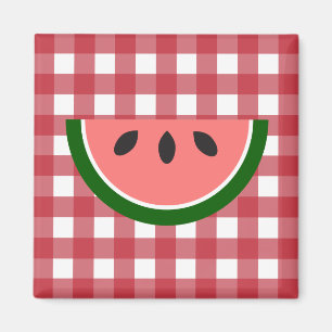 Imã Ímã Checkered vermelho da melancia