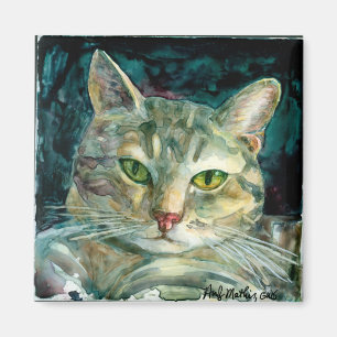 Imã Ímã cinzento do gato de gato malhado